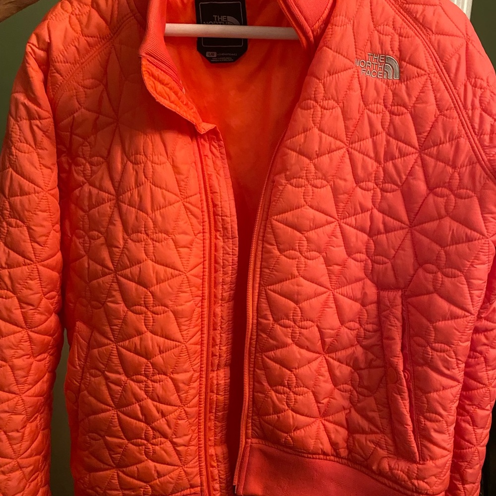 Coral colored North Face